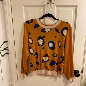 medium Phillip lim leopard sweater with sheer sleeves